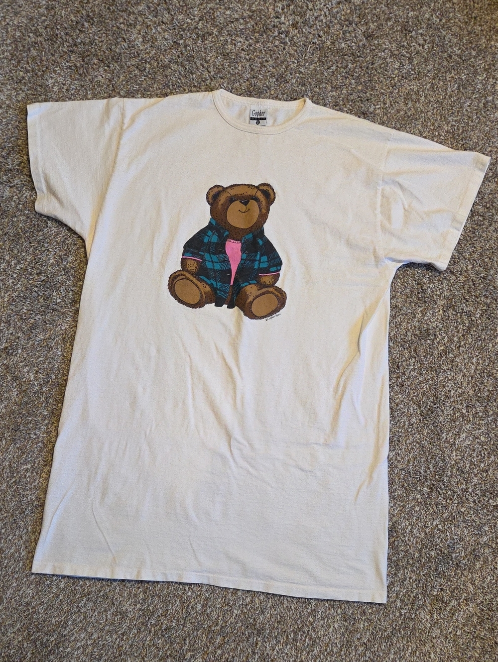 Vintage GOPHER STATE 90's Teddybear Long Shirt